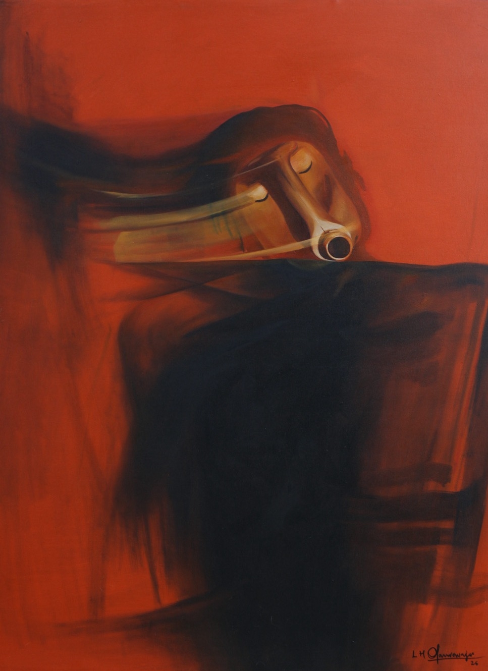 Stay with me — Oil on canvas by LH Olanrewaju