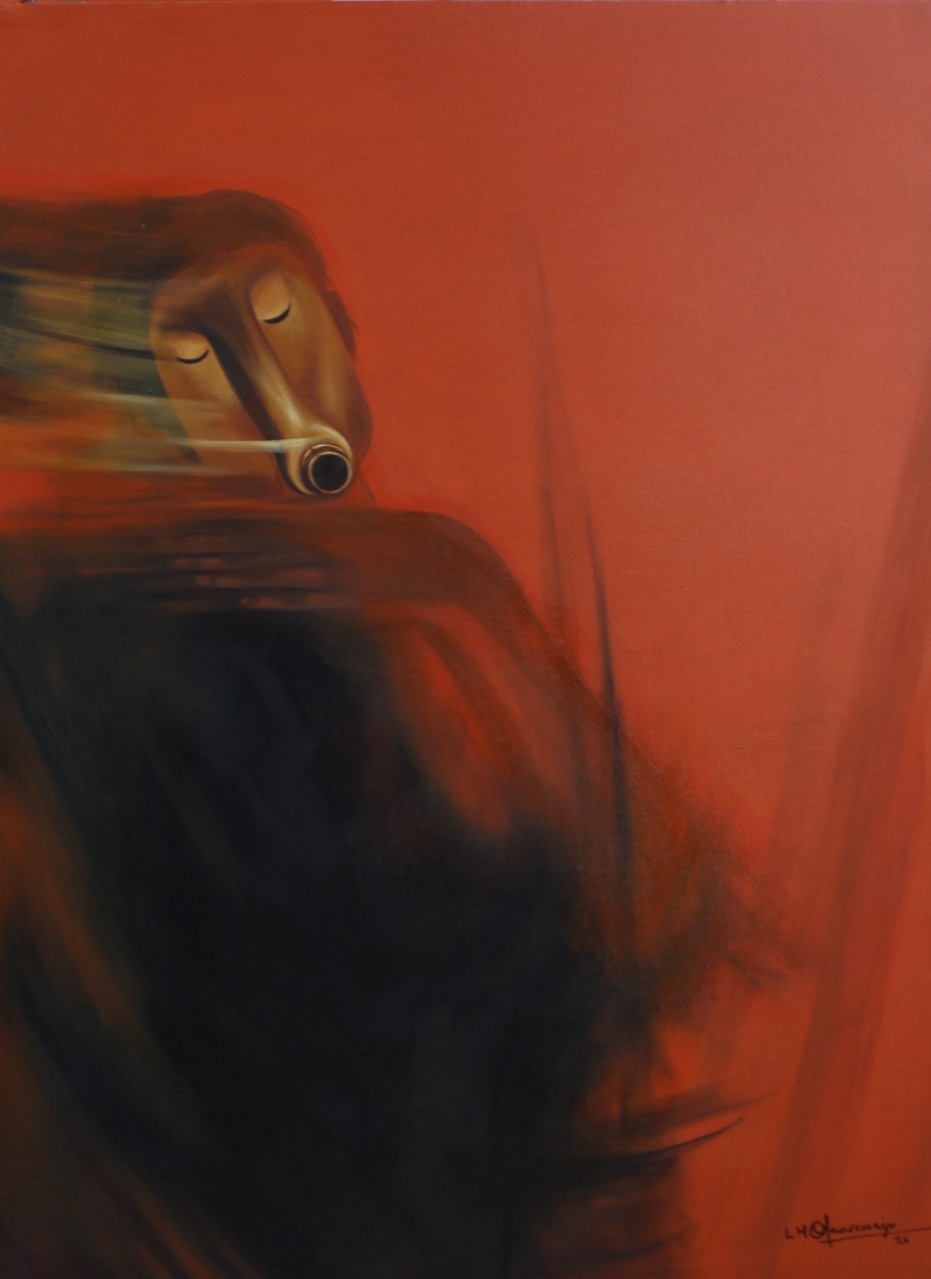 Stay with me II — Oil on canvas by LH Olanrewaju, 2026