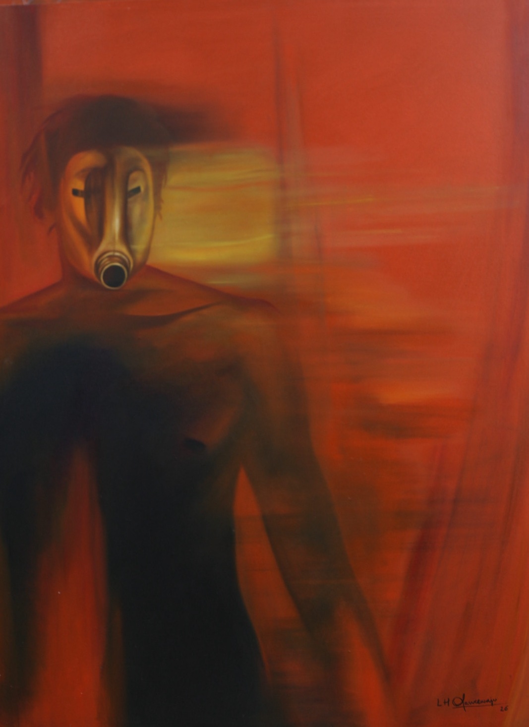 Not yet gone — Oil on canvas by LH Olanrewaju, 2026
