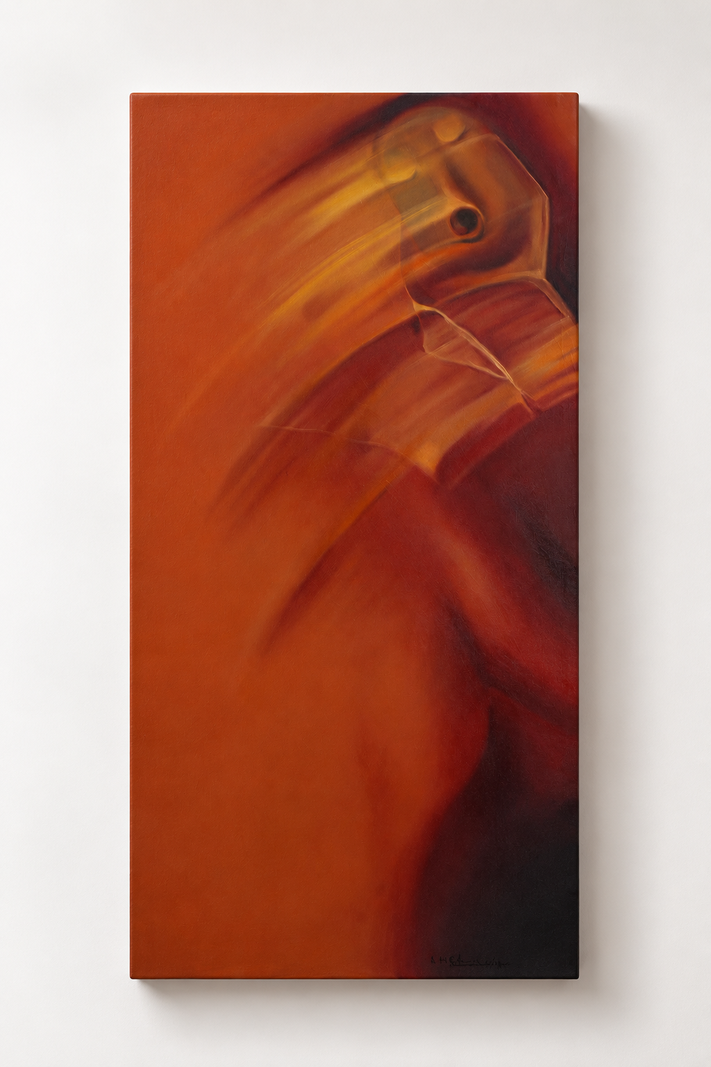 Keep moving II — Oil on canvas by LH Olanrewaju