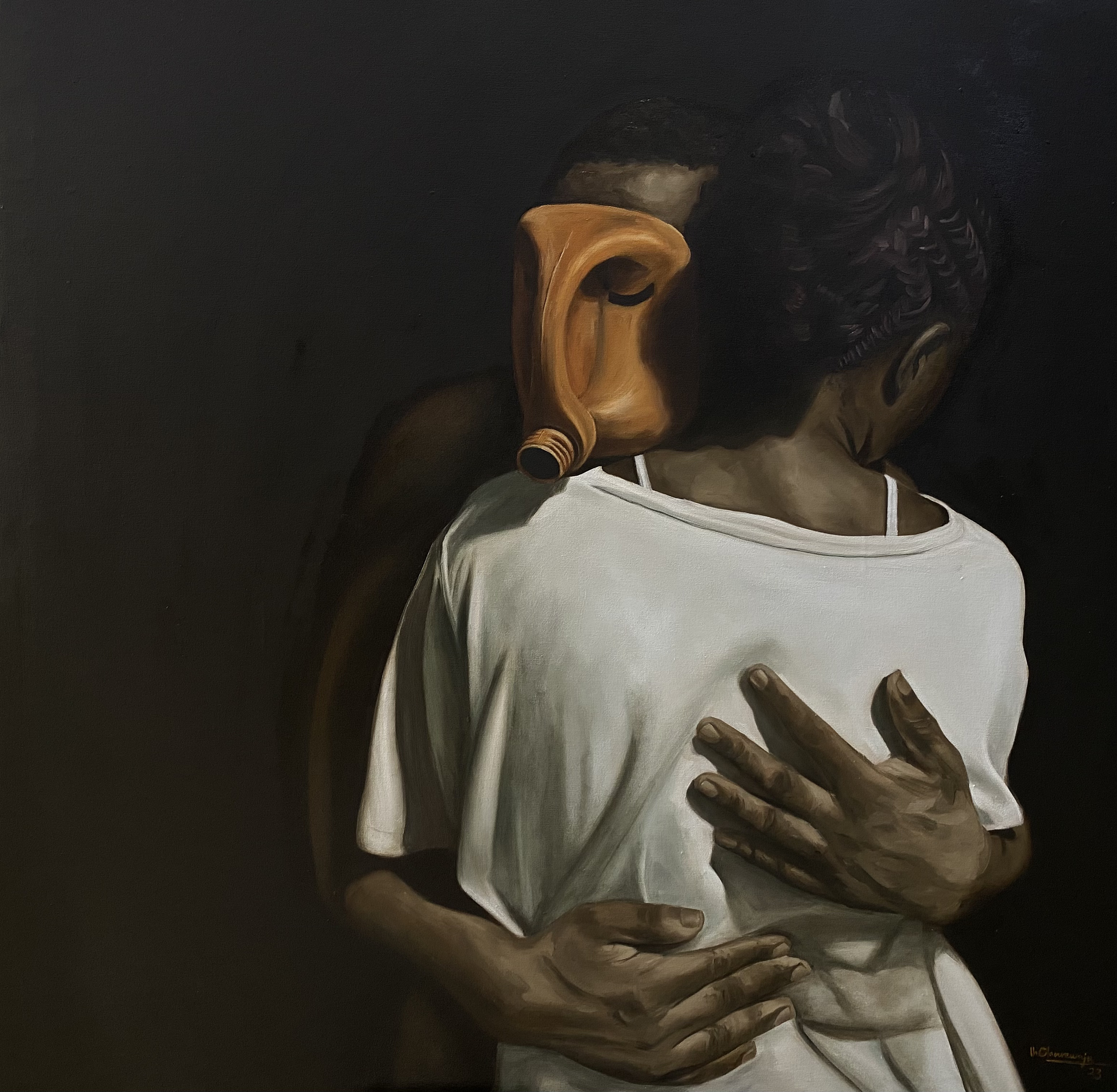 Blue Vessel — Oil on canvas by LH Olanrewaju, 2024