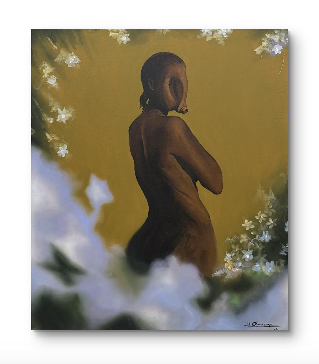 Ember — Oil on canvas by LH Olanrewaju, 2024