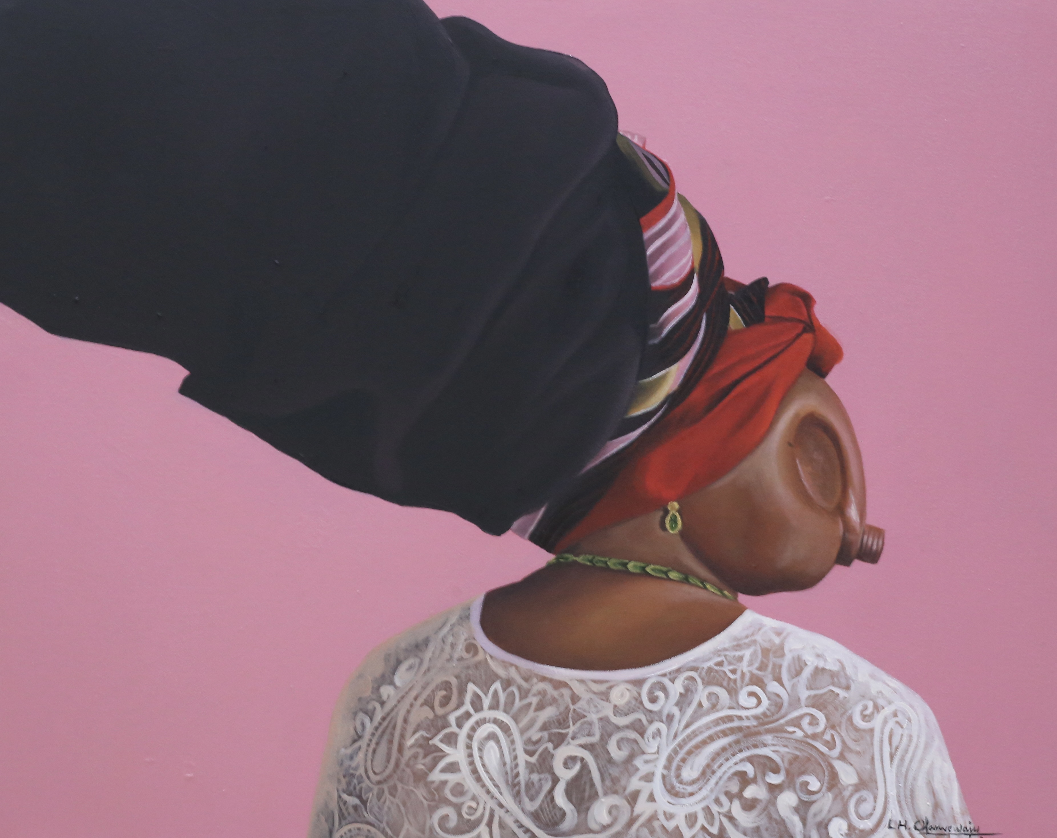 Untitled — Oil on canvas by LH Olanrewaju, 2025