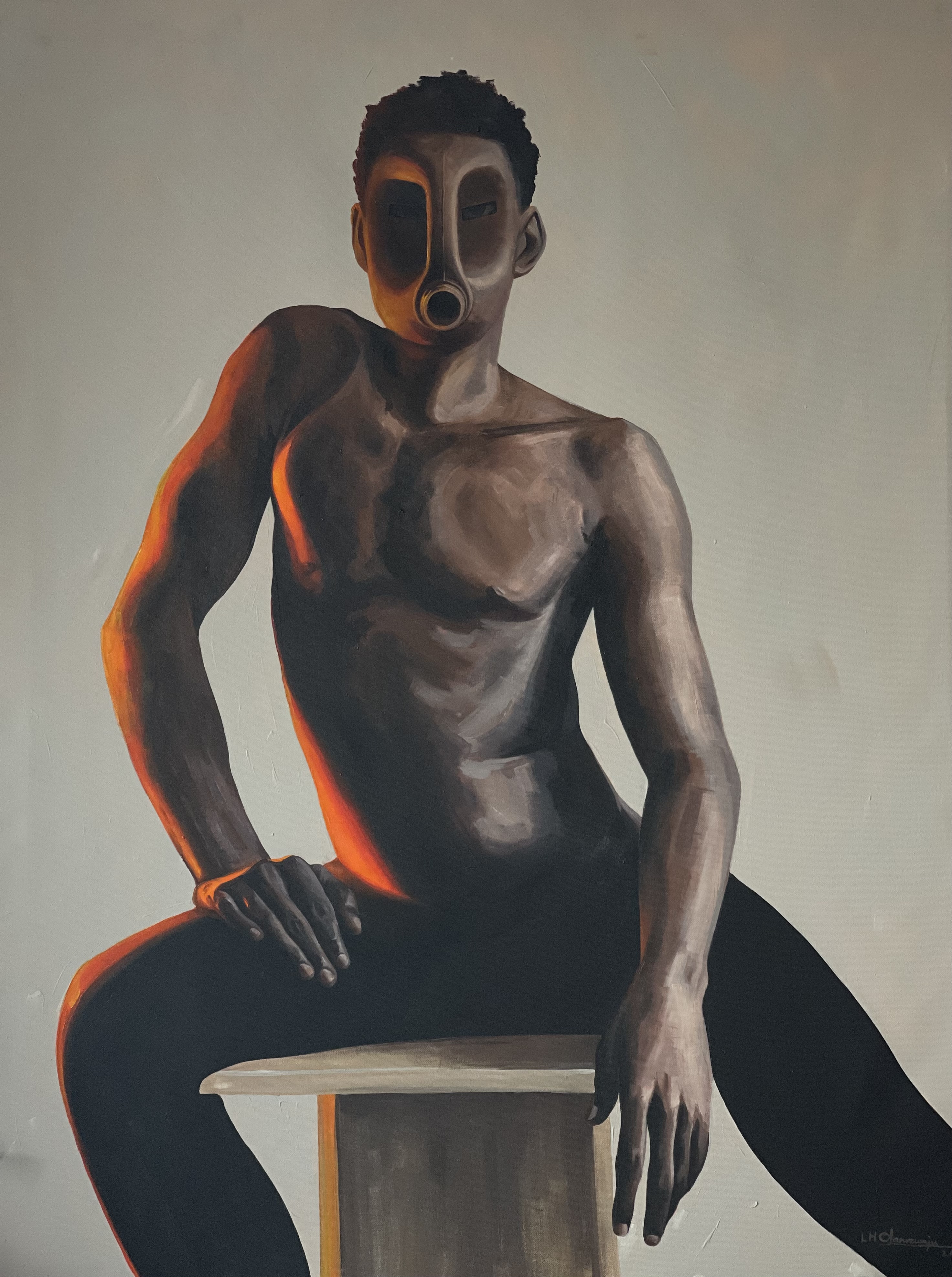 Inner strength — Oil on canvas by LH Olanrewaju, 2024
