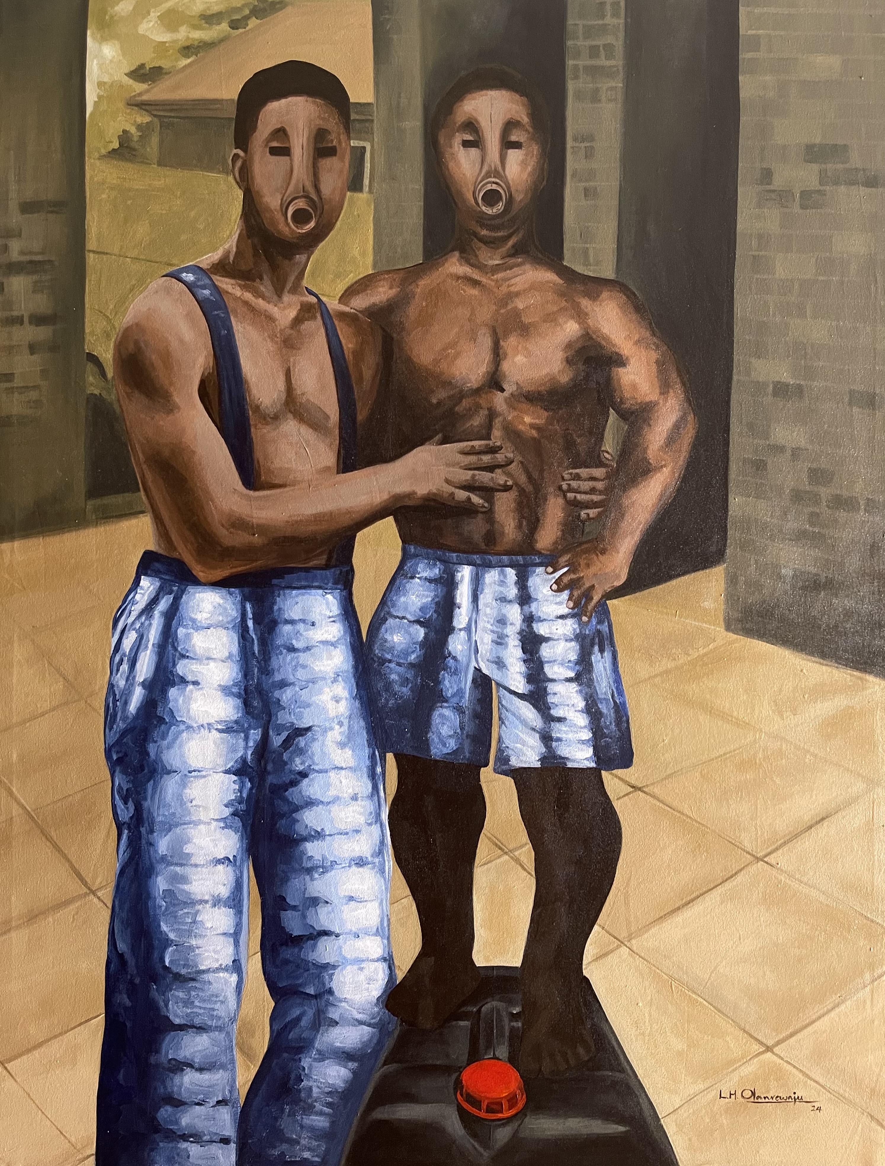 Untitled — Oil on canvas by LH Olanrewaju, 2024