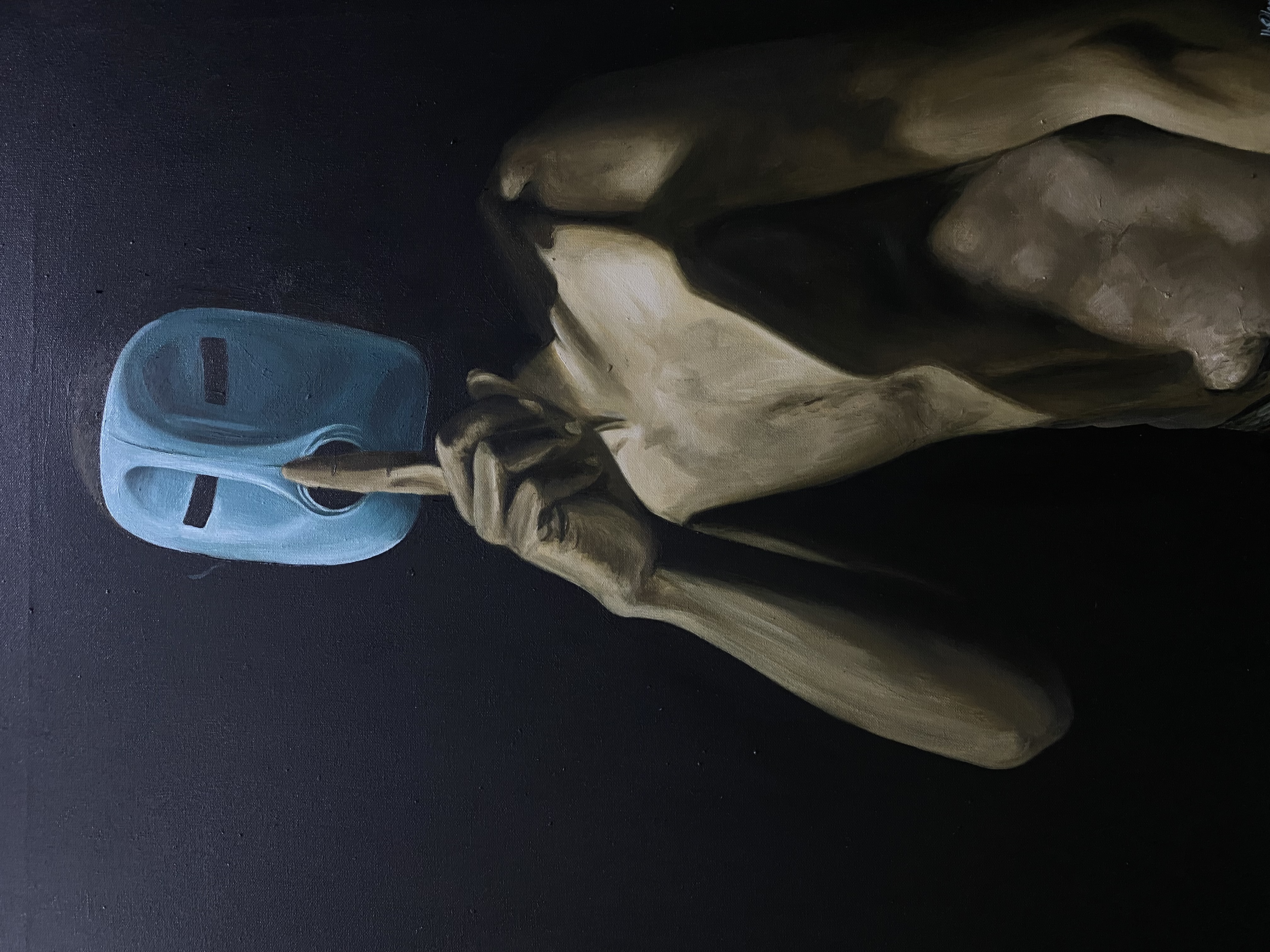 Untitled — Oil on canvas by LH Olanrewaju, 2023
