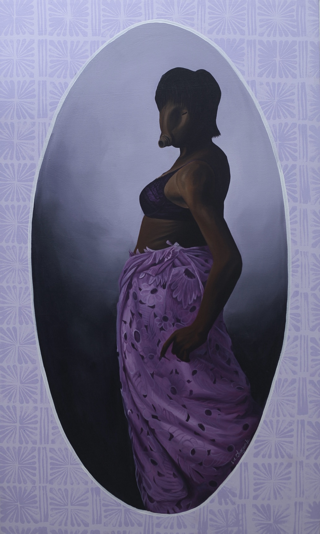 Untitled — Mixed media on canvas by LH Olanrewaju
