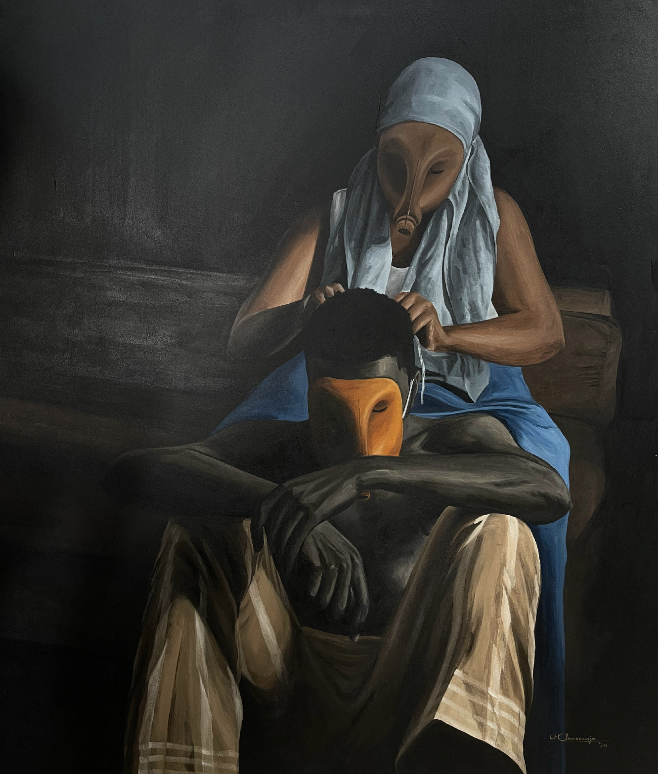 Ties That Bind I — Acylic On Canvas by LH Olanrewaju, 2024