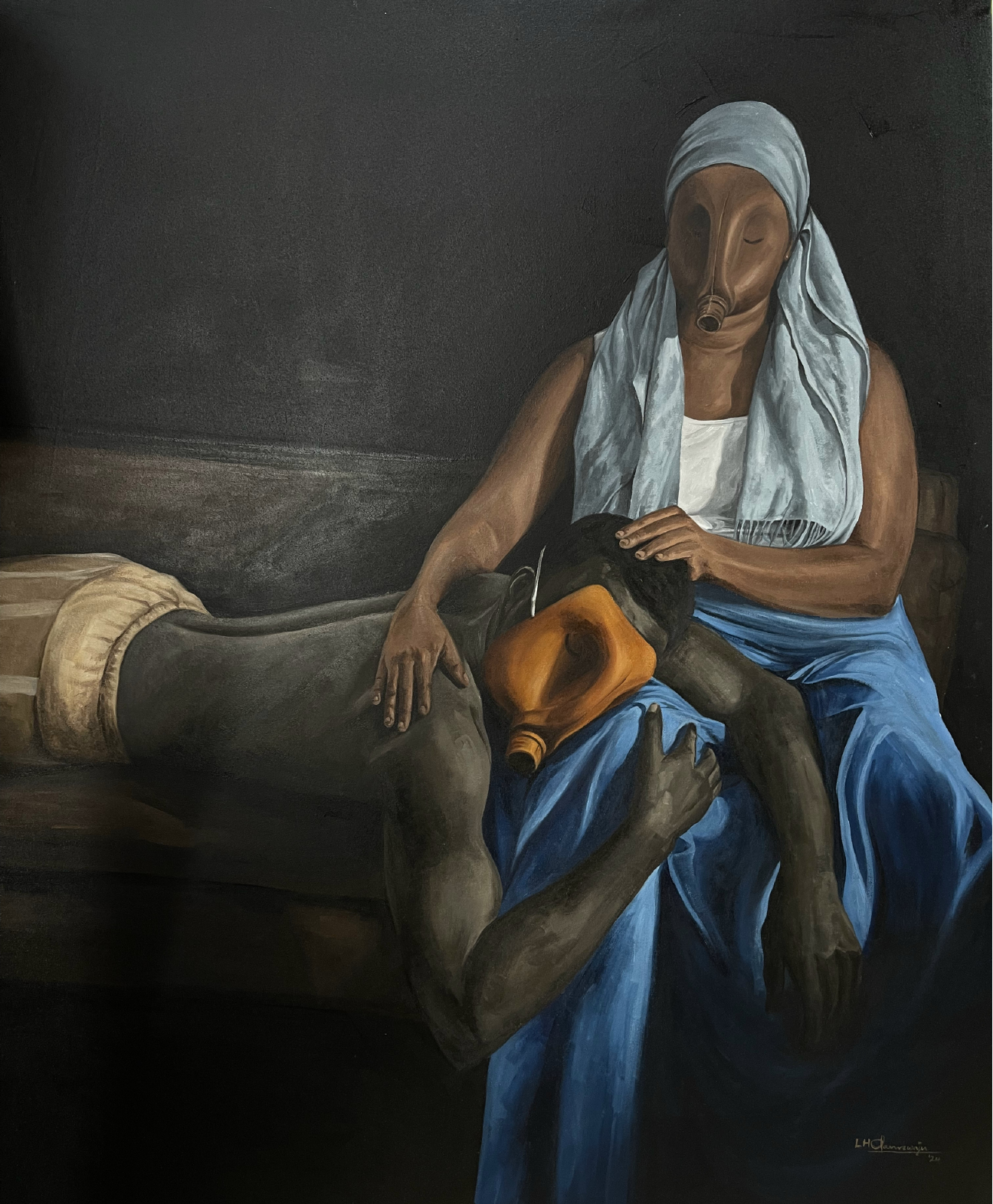 Ties That Bind II — Acylic On Canvas by LH Olanrewaju, 2024