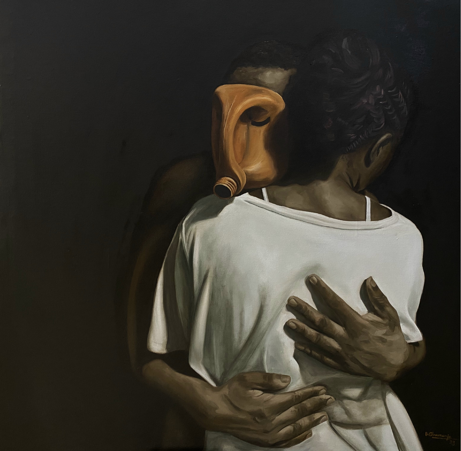 Solace I — Oil on canvas by LH Olanrewaju, 2023