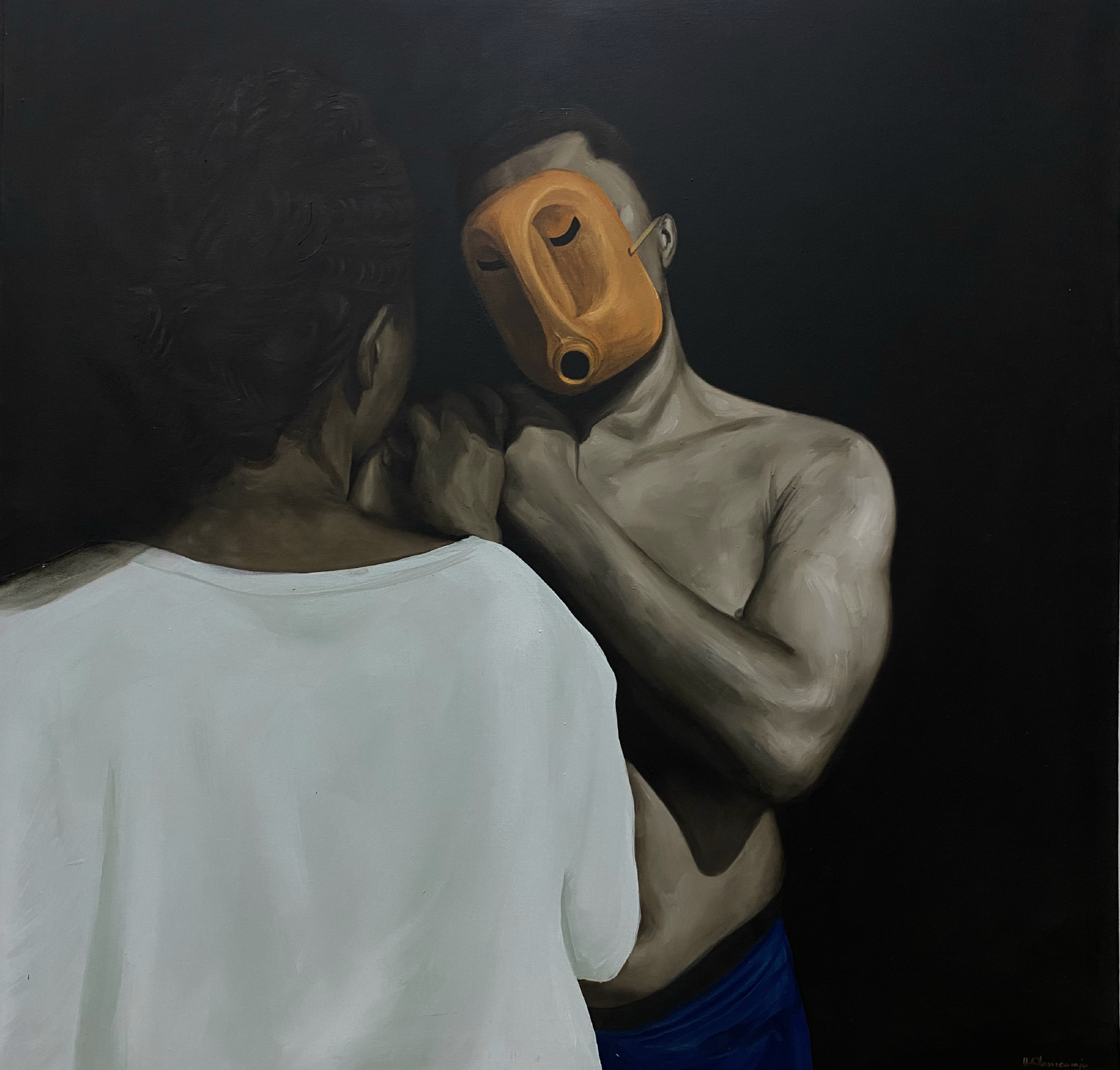 Solace II — Oil on canvas by LH Olanrewaju, 2023